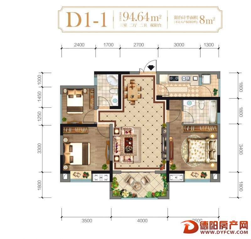 金色明天·香槟城D1-1户型