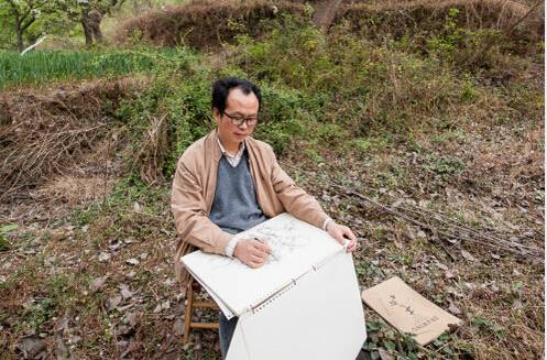 民间画家刘道学 一支钢笔画遍广汉