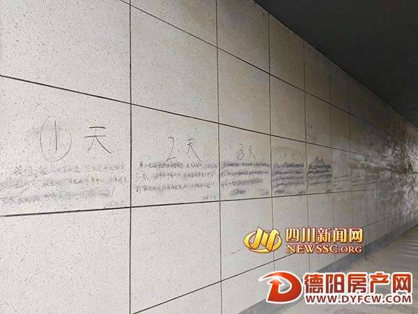 德阳隧道墙壁上被写“真情告白” 网友：字好丑