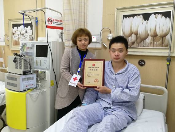 与上海患者配型成功 中江小伙捐献造血干细胞