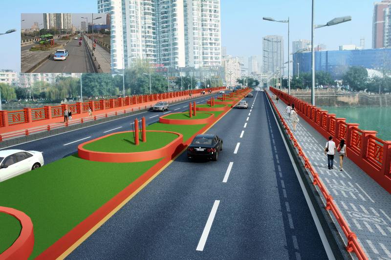 凯江桥、黄河西路高架桥 美化工程月底完工
