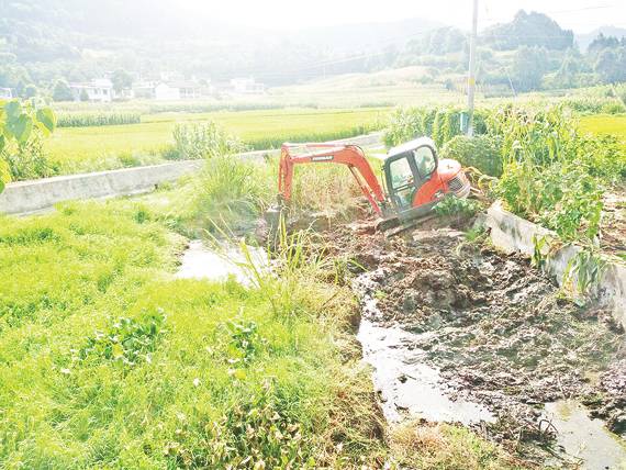 中江：村民投诉沟渠有黑臭水体立即组织清淤打捞